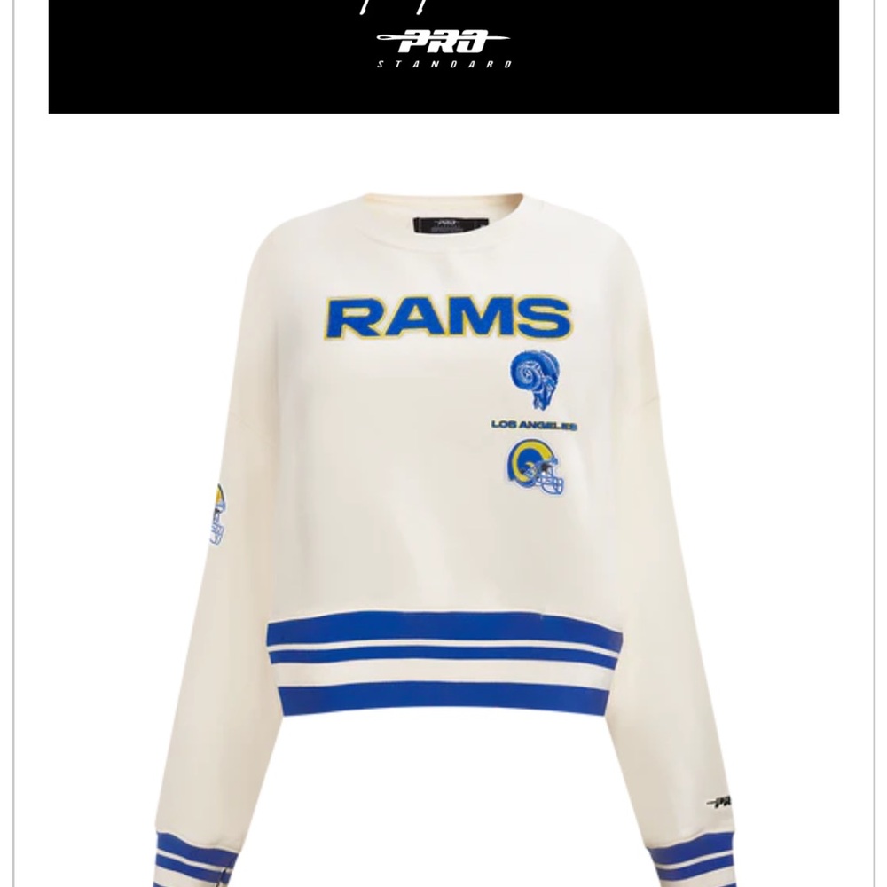 Pro Standard Rams Cream and Blue Sweatshirt